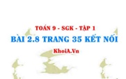 Bài 2.8 trang 35 Toán 9 Kết nối tri thức Tập 1